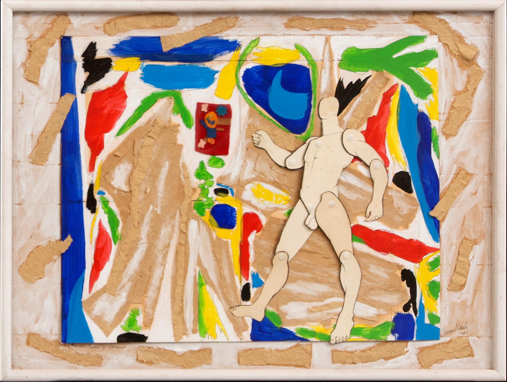 Jörgen Nash, Mixed media, signerad, daterad 1987.
