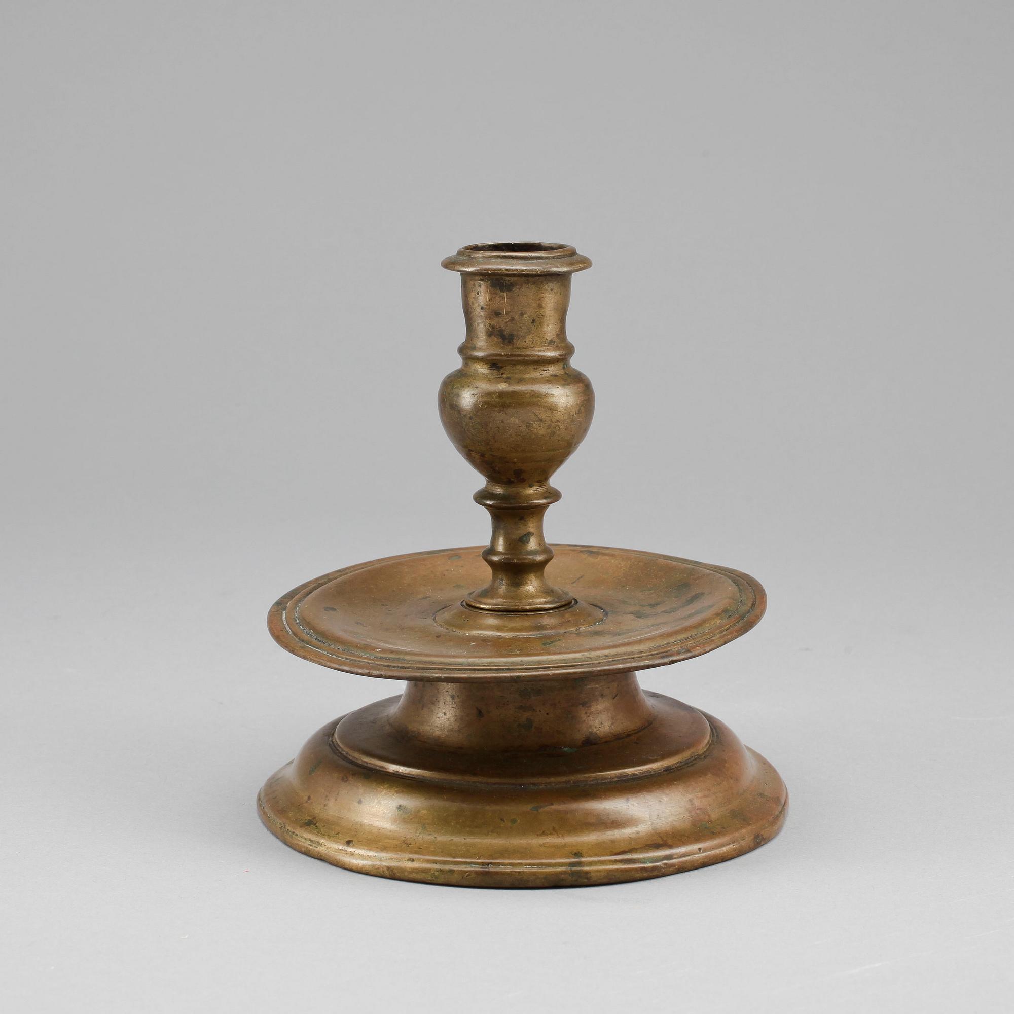 LJUSSTAKE, mässing, barock, 1600-tal.