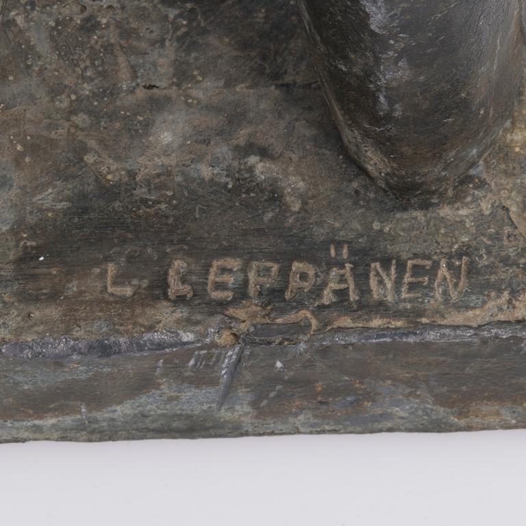LAURI LEPPÄNEN, skulptur, metallblandning, signerad.