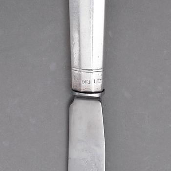 KNIVAR, 15st, silver, Carl Neuendorff d.ä, Karlskrona, 1845.