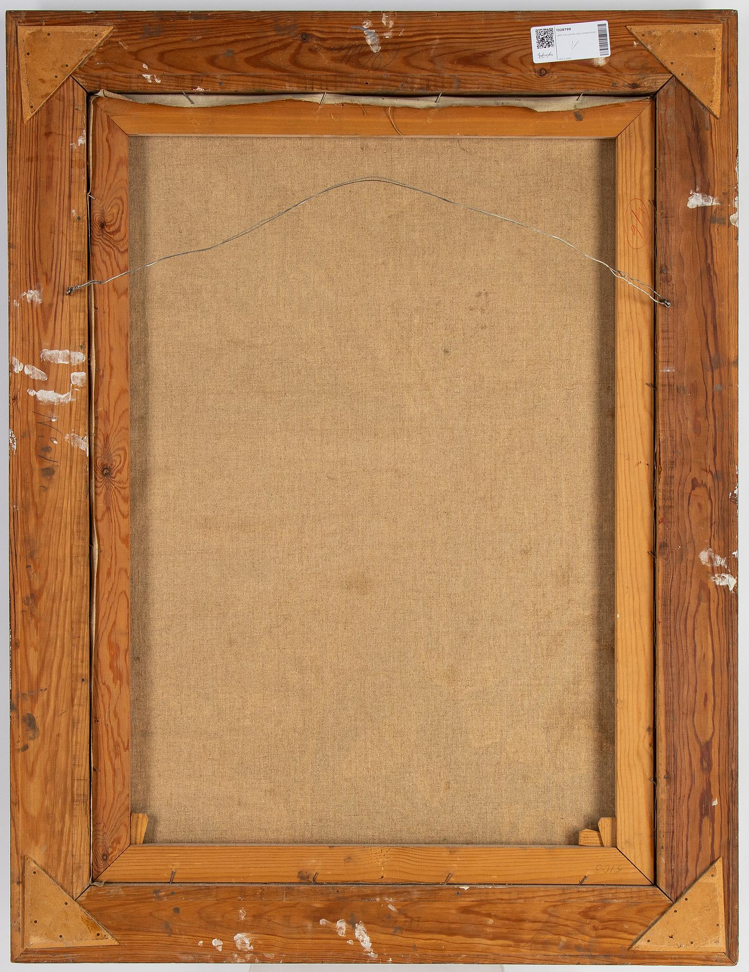 Uno Vallman, oil on canvas, signed and dated 1950.