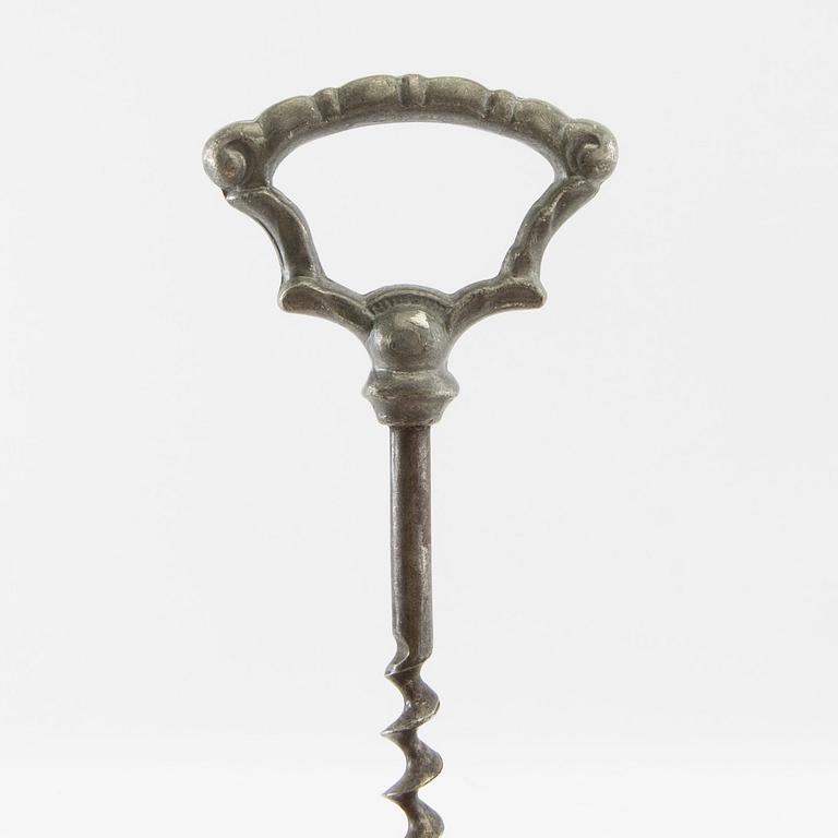 Corkscrews 6 pcs Art Nouveau early 1900s pewter.