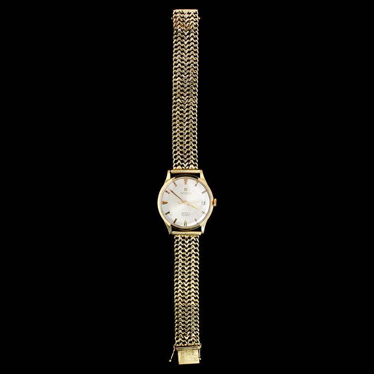 ARMBANDSUR, 18 k guld, 1975, Damas, Automatic. Total vikt med urverk ca 54 gram.