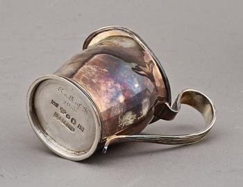 KAFFESERVIS, 3 delar, sterlingsilver, Gustaf Möllenborg, Stockholm, 1959. Vikt 1 450 g.