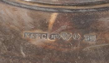 LJUSSTAKAR, ett par, silver, 1957.