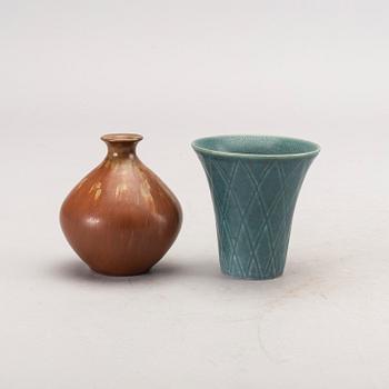 Gunnar Nylund, 4 stonewear vases from Rörstrand.