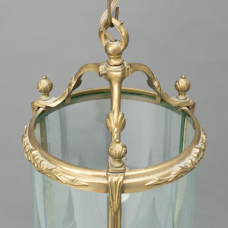 A pair of lantern ceiling lamps, second half of the 20th century.