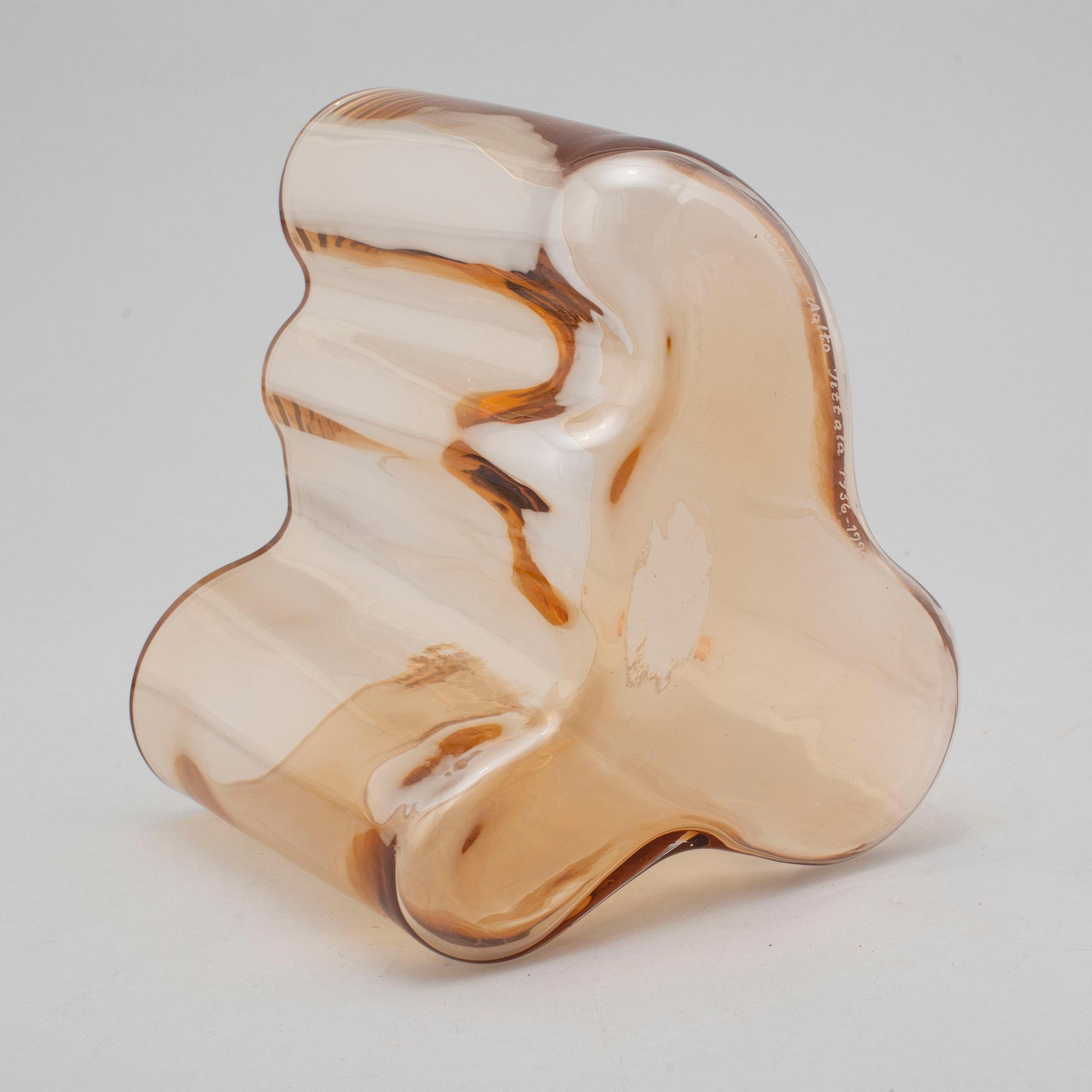 ALVAR AALTO, VAS, 'Savoy', glas, signerad Alvar Aalto Iittala 1936-1996.