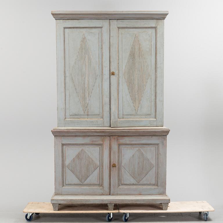 A late gustavian cabinet, circa 1800.