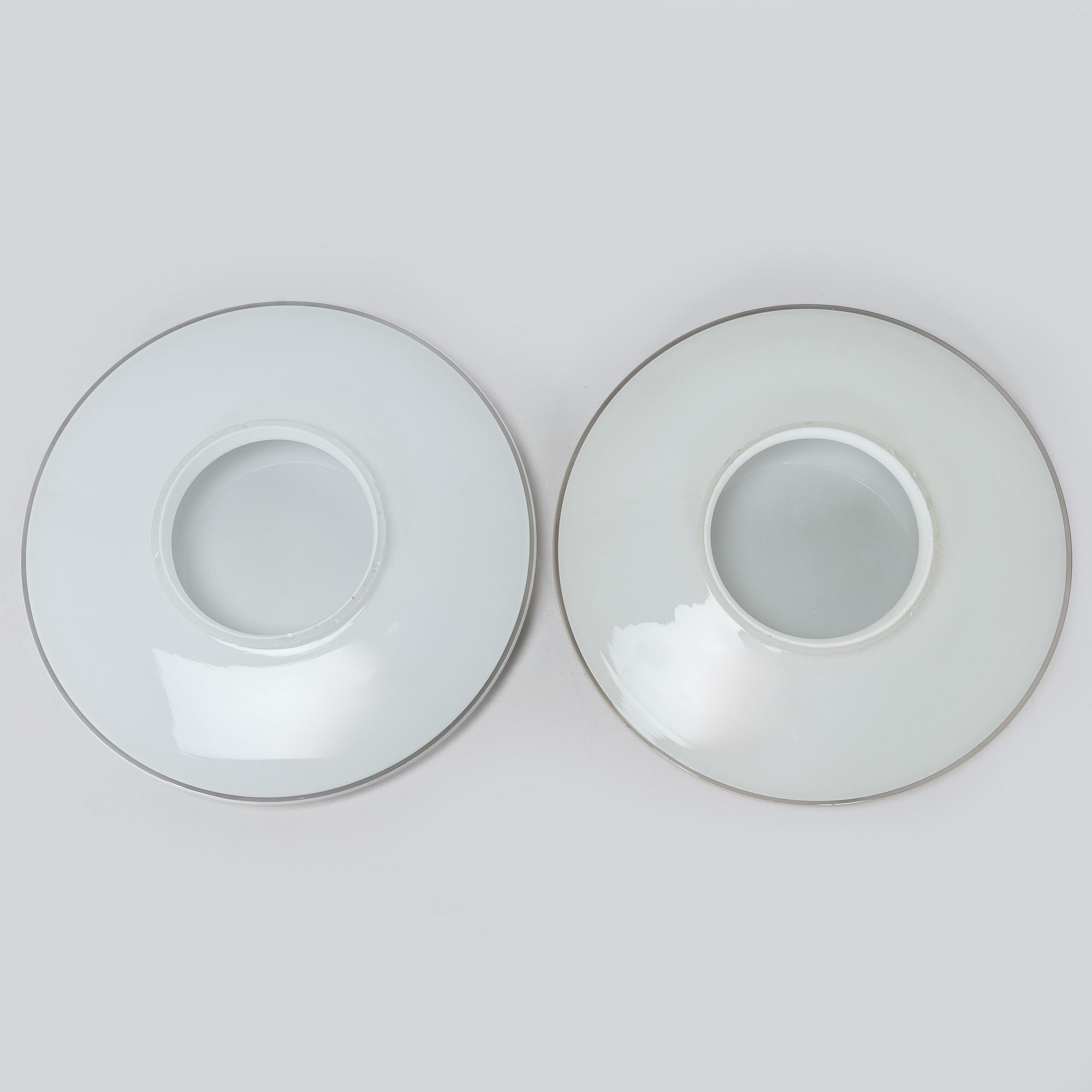 Arne Jacobsen, a pair of 1960's 'AJ-Eklipta' ceiling/wall lamps, for Louis Poulsen/licensed manufacturer Orno, Stockmann.