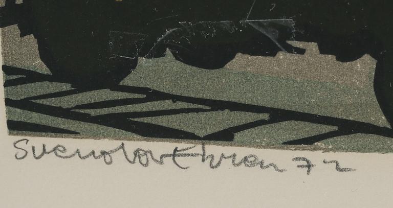 SVENOLOV EHRÉN, färglitografi, signerad, numrerad 32/110 och daterad -72.