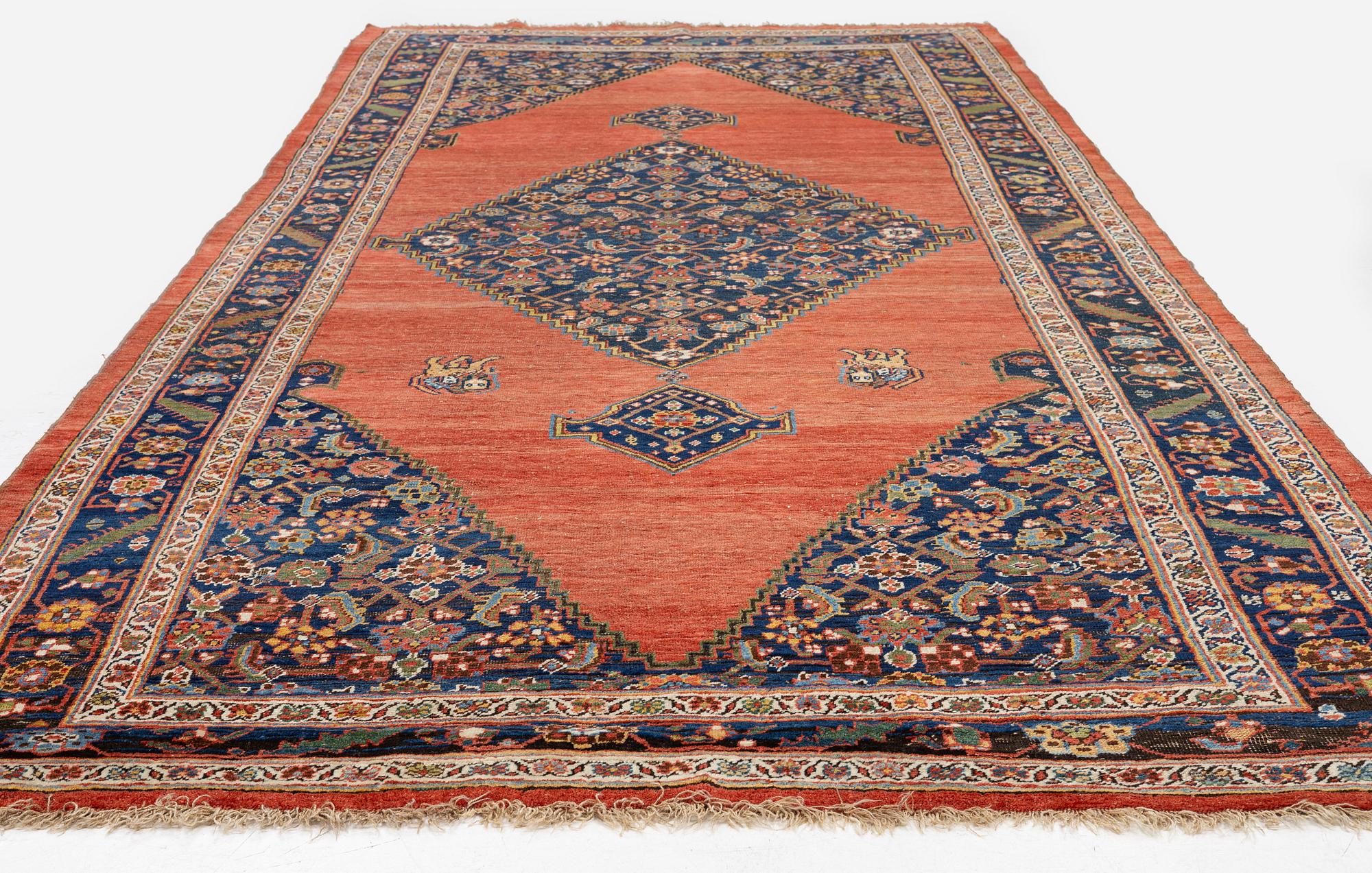 An antique Bidjar carpet, West Persia, c. 380 x 174 cm.