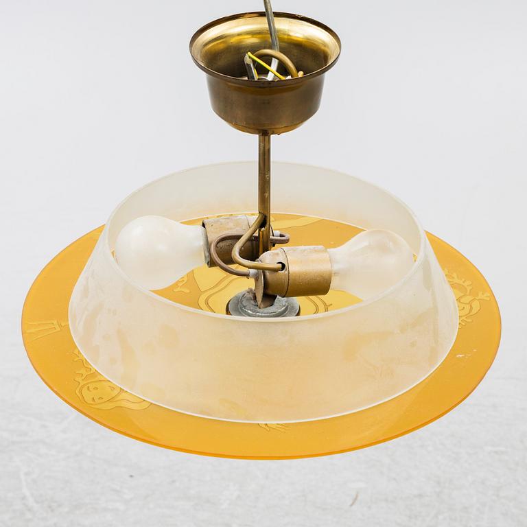 Ceiling light, Swedish Modern, 1930s/40s.