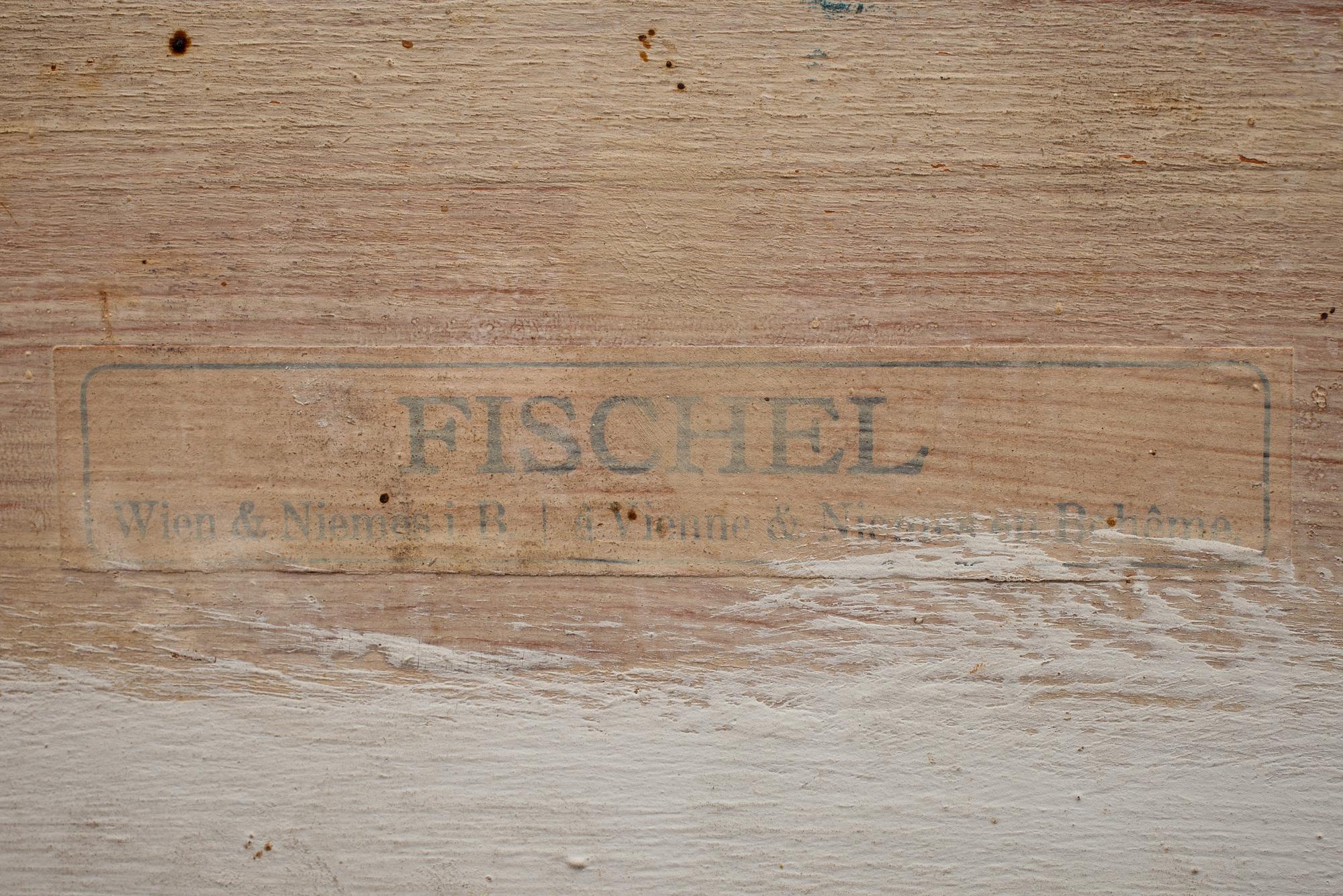 BORD, ett par, etikettmärkta Fischel, Wien, Österrike 1900-talets början.