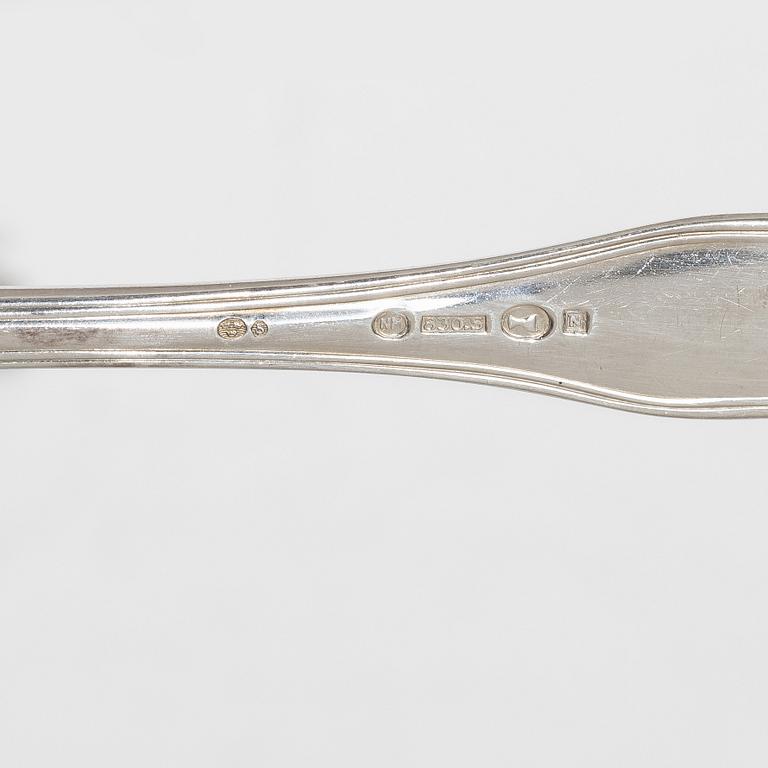 A 139 piece 'Hansa' silver cutlery service, mostly C.G. Hallberg, Mid 20th Century.