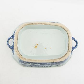 Terrin med lock och fat Kina Qianlong (1736-95) porslin.