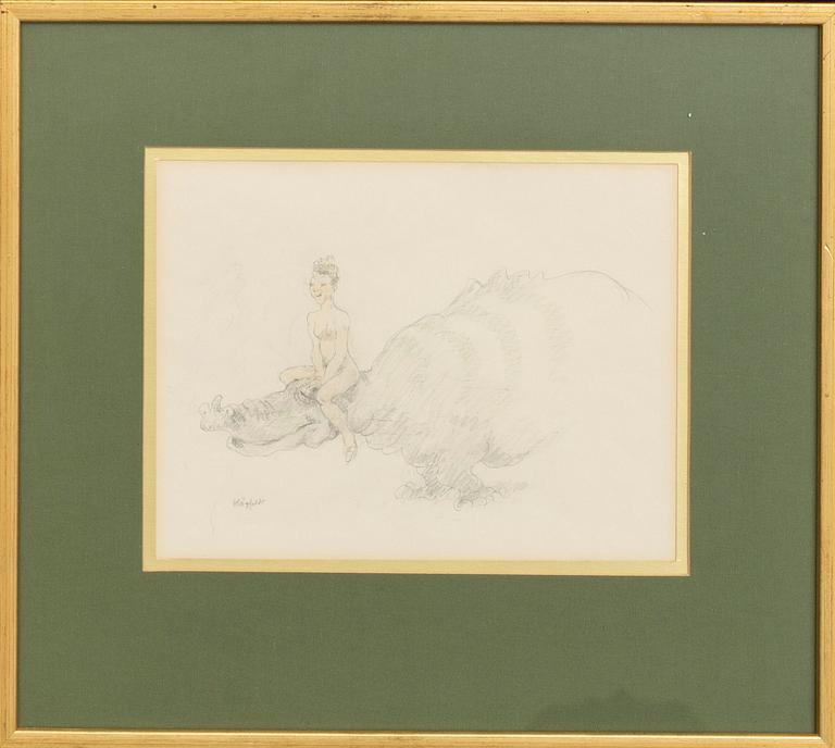 ROBERT HÖGFELDT, 3 mixed media signed.