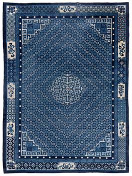 159. A semi-antique Baotou carpet, West China, c. 335 x 246 cm.