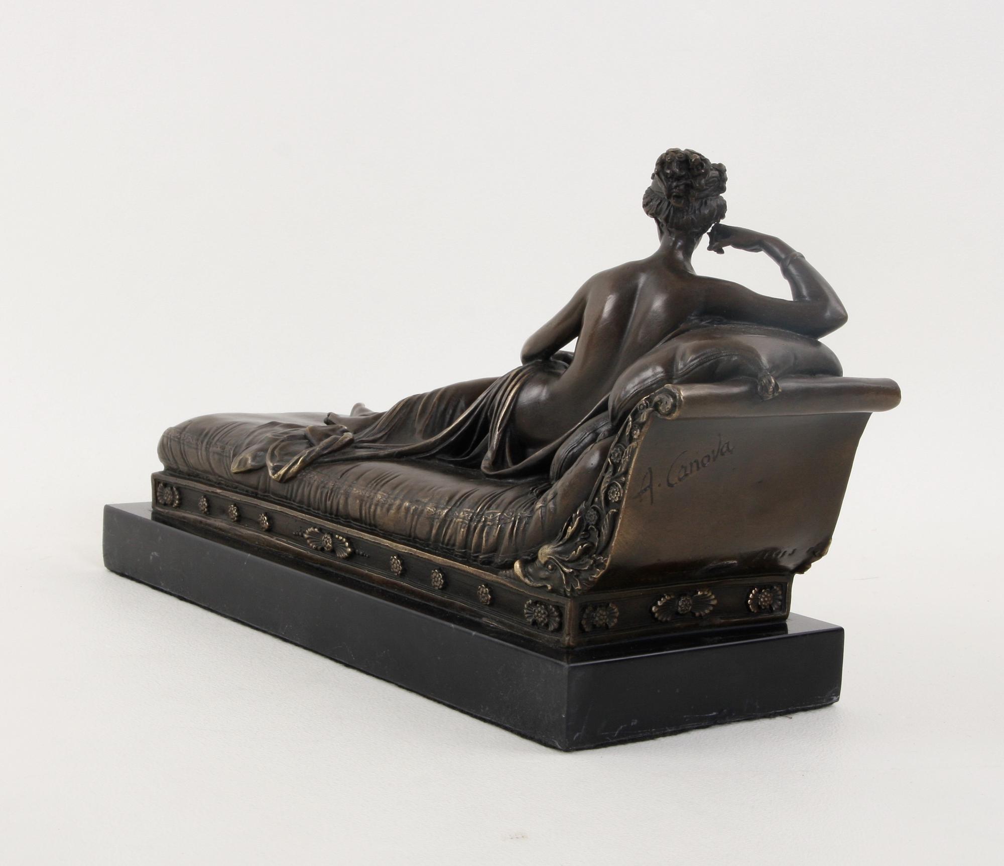 A. CANOVA, efter, skulptur, patinerad brons, bär sign, 1900/2000-tal.