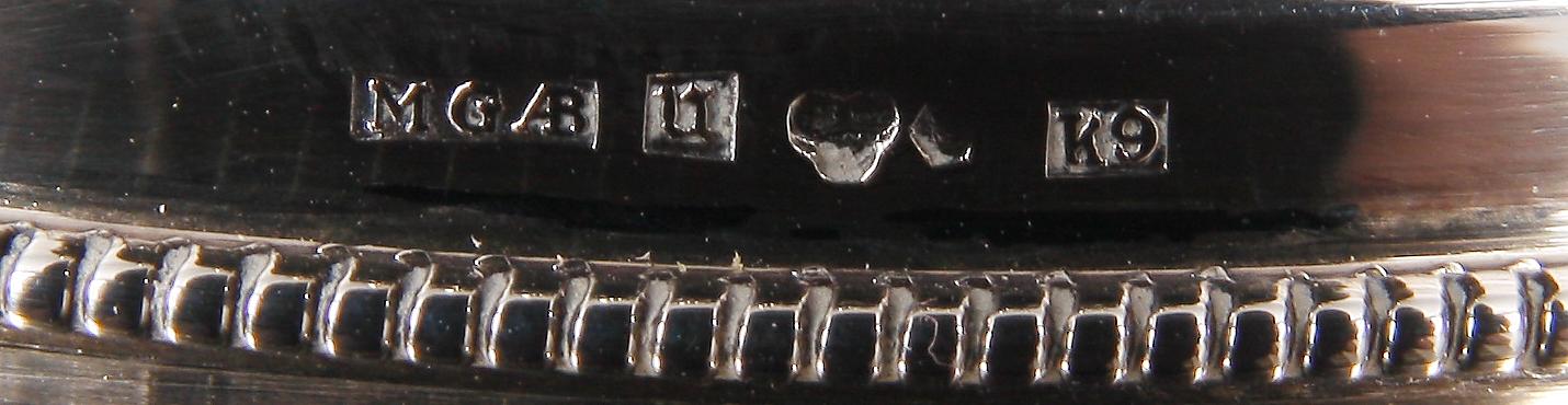LJUSSTAKAR, ett par, silver. 1960.
