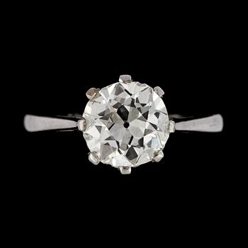 264. RING, gammalslipad diamant, ca 2 ct.