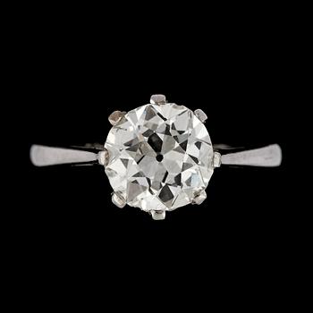 264. RING, gammalslipad diamant, ca 2 ct.