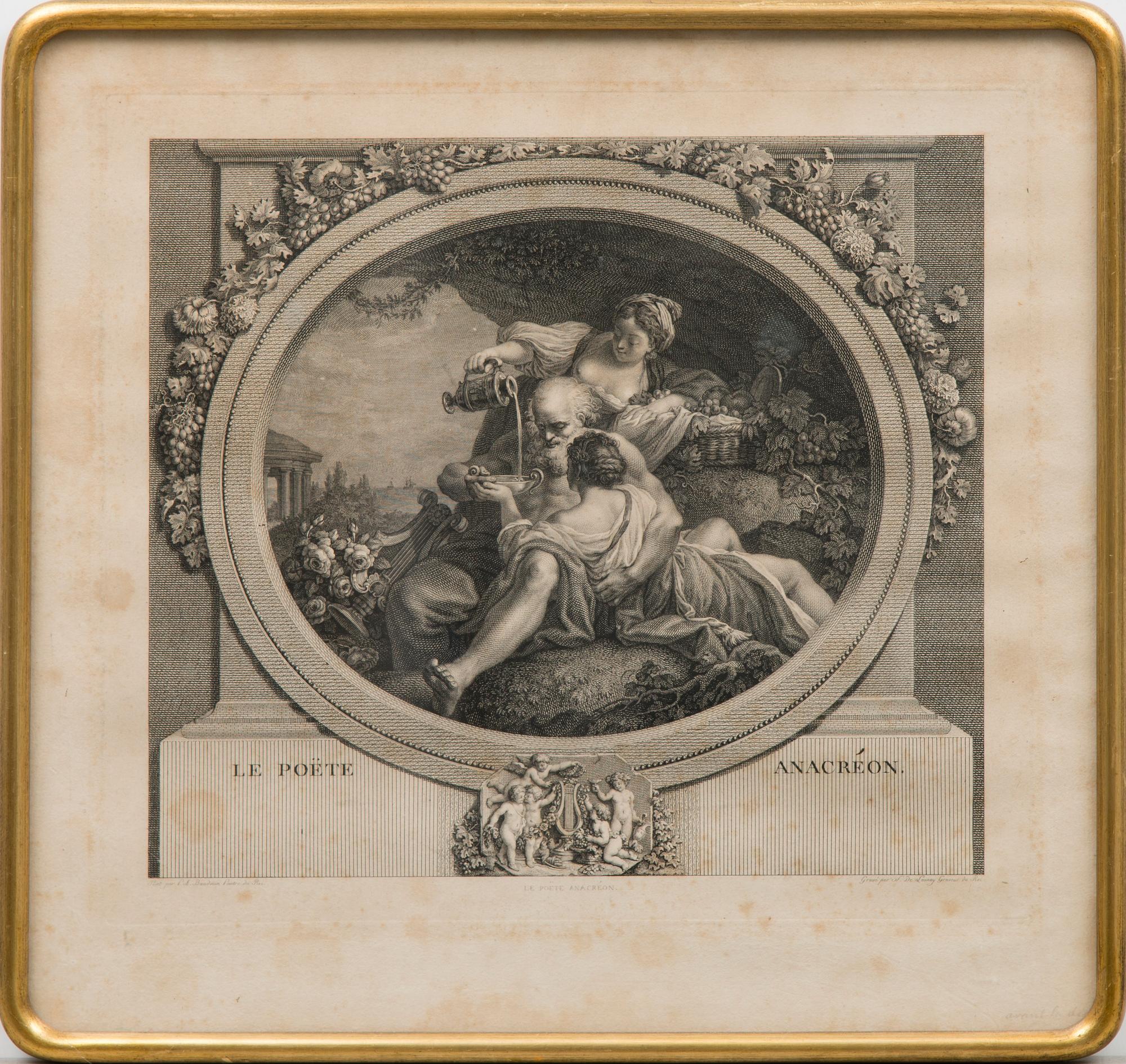 COPPER ENGRAVING, 18th century, engraved by Nicolas de Launay after orginal by Pierre Antoine Baudoin.