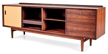 An Arne Vodder rosewood sideboard, manufactured by P Olsen Sibast, Stenstrup, Denmark, model 7A.