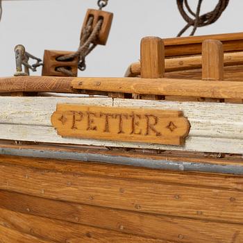 Modell av galeasen "Petter" av Orust, Lars Herngren 1990-tal.