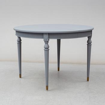 A gustavian style dining table, mid 20th century.