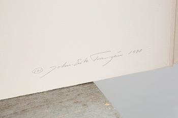 JOHN-ERIK FRANZÉN, folder with four lithographs, numbered 44/100, signed och dated 1978.