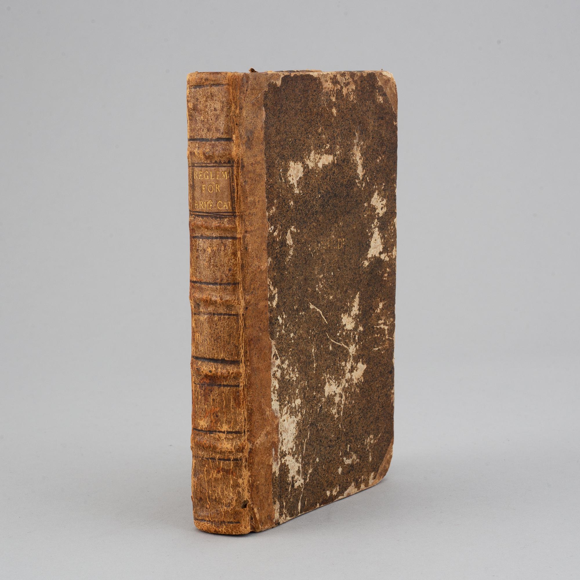A swedish book on the army cavalry, 1779.