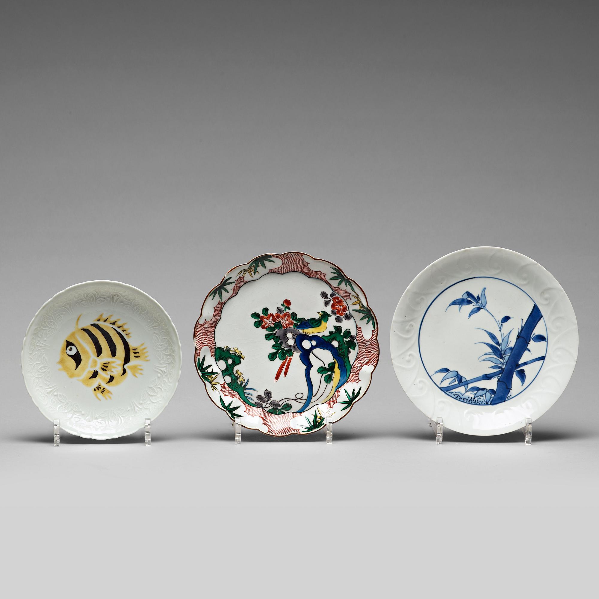 FAT, tre stycken, porslin. Japan,  17/1800-tal.