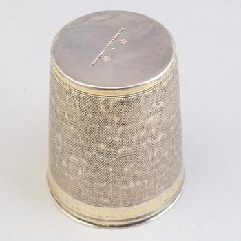 A German 17th century silver-gilt beaker, mark of Johann Höfler, Nürnberg.
