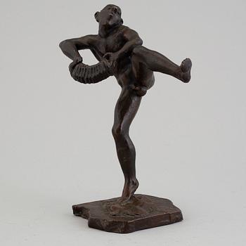 JEAN RENÉ GAUGUIN, a bronze sculpture, Dancing accordionist (c.1915/20), signed.