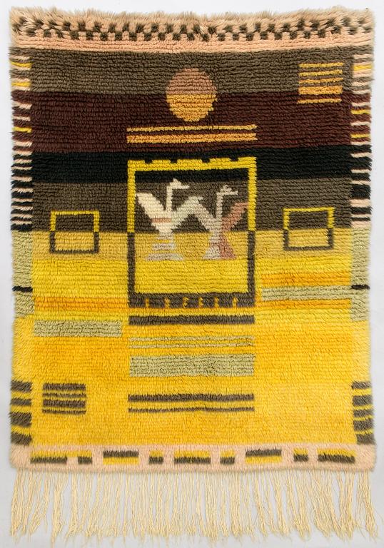 Toini Nyström, malli  ryijy, Suomen käsityön ystävät. 1930-luku. Noin 137x106 cm.