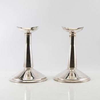 Bertil Berggren Askenström, candlesticks a pair, silver 1972.