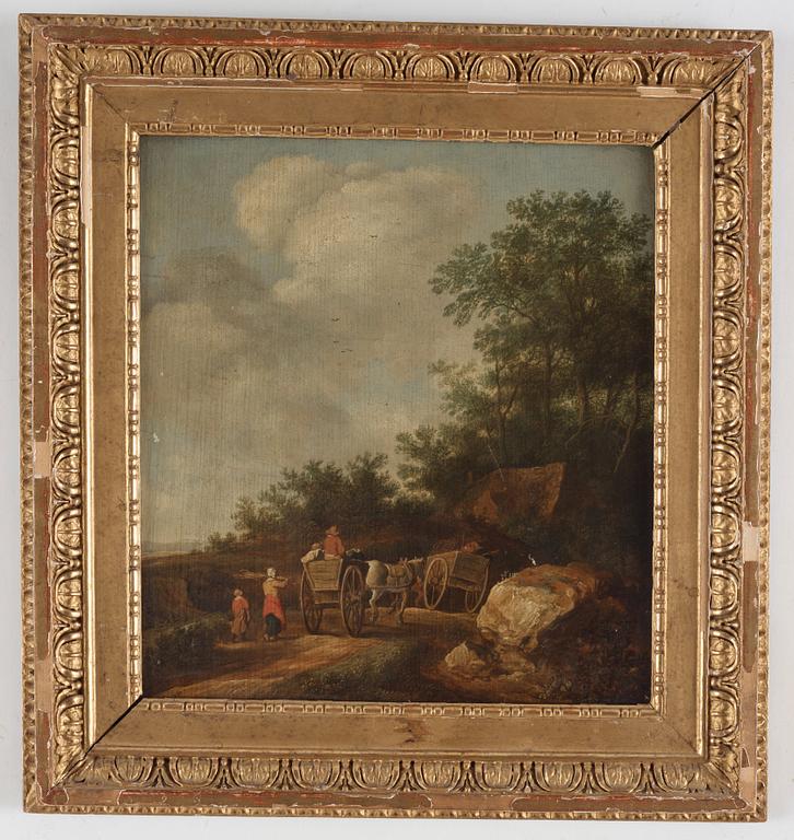 Pieter de Molijn (Molyn) Attributed to, Landscape with travellers.