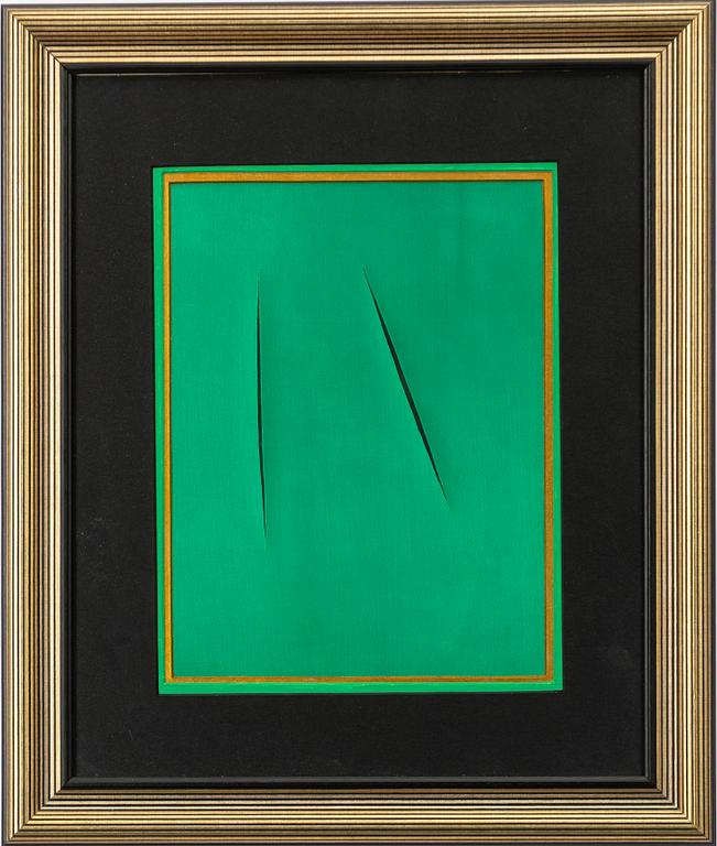 Lucio Fontana, efter, "Concetto Spaziale" ur "San Lazarro et ses".