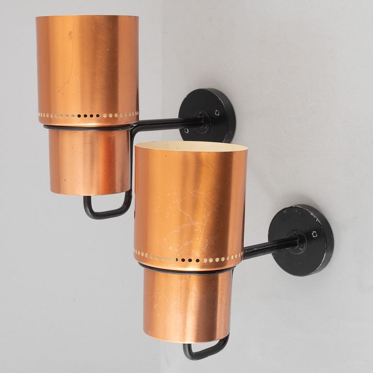 Hans-Agne Jakobsson, a pair of model 'V 59' wall lamps, Markaryd.