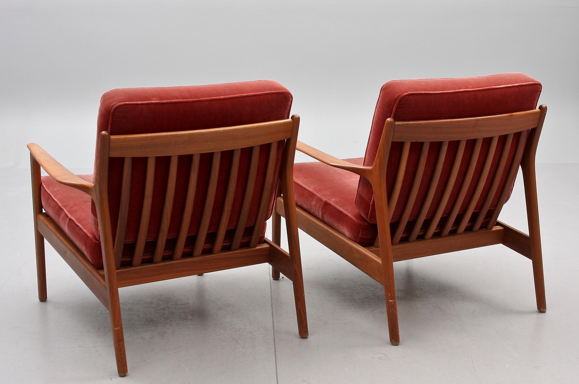 FÅTÖLJER, ett par, "USA 75", Folke Ohlsson, Dux.