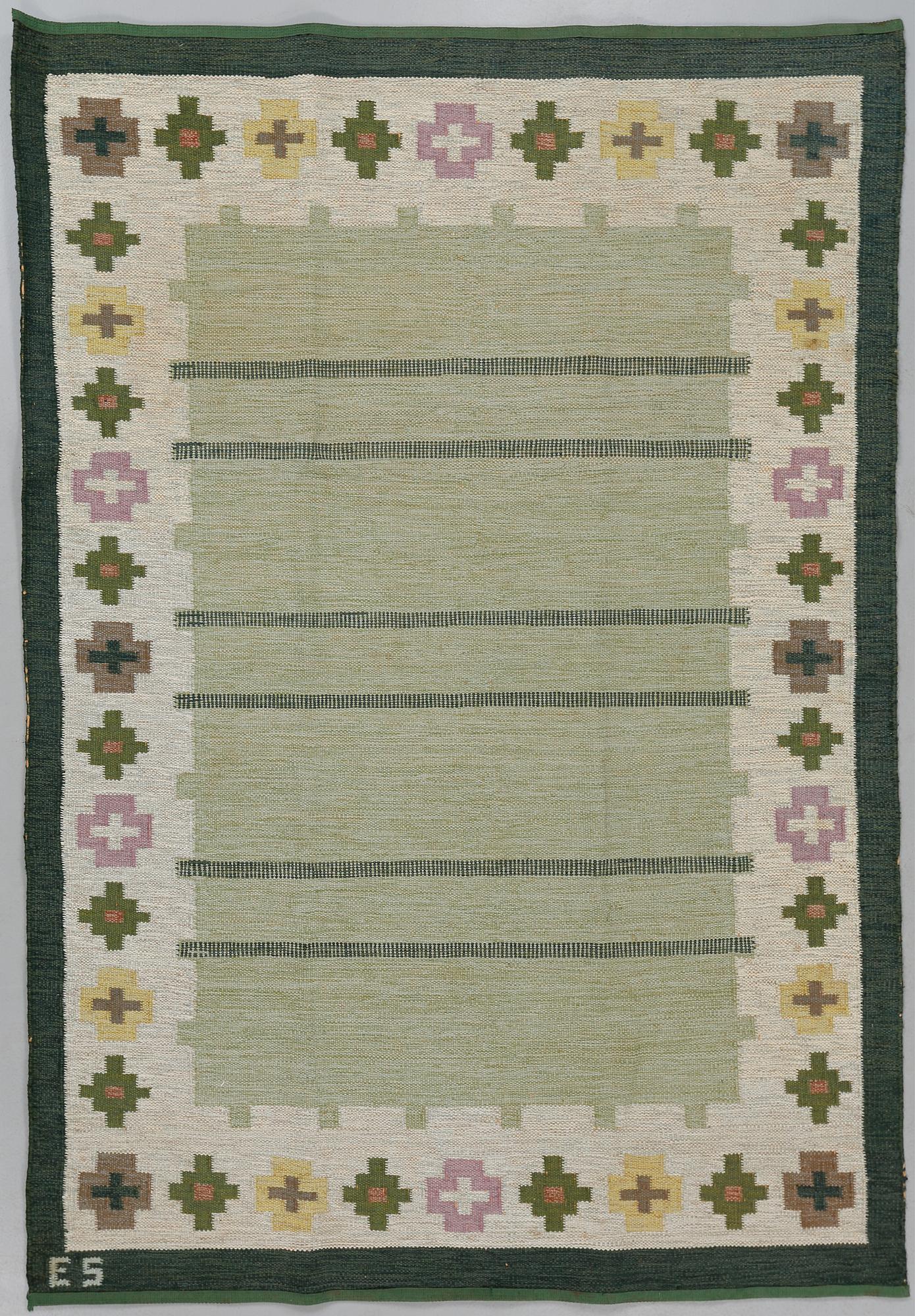 MATTA, rölakan, monogramsignerad ES, omkring 1900-talets mitt, 235x170 cm.