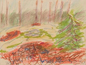 RUNE JANSSON, Chalk drawing, signed and dated -39.