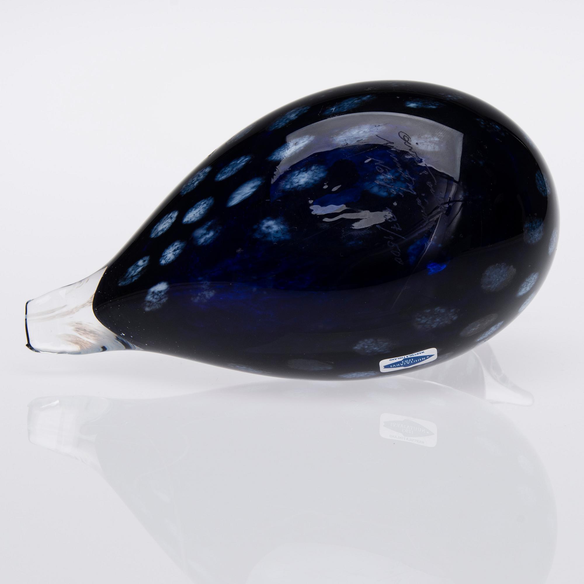 FÅGEL, glas, signerad Oiva Toikka Nuutajärvi Notsjö, numererad 137/1500.