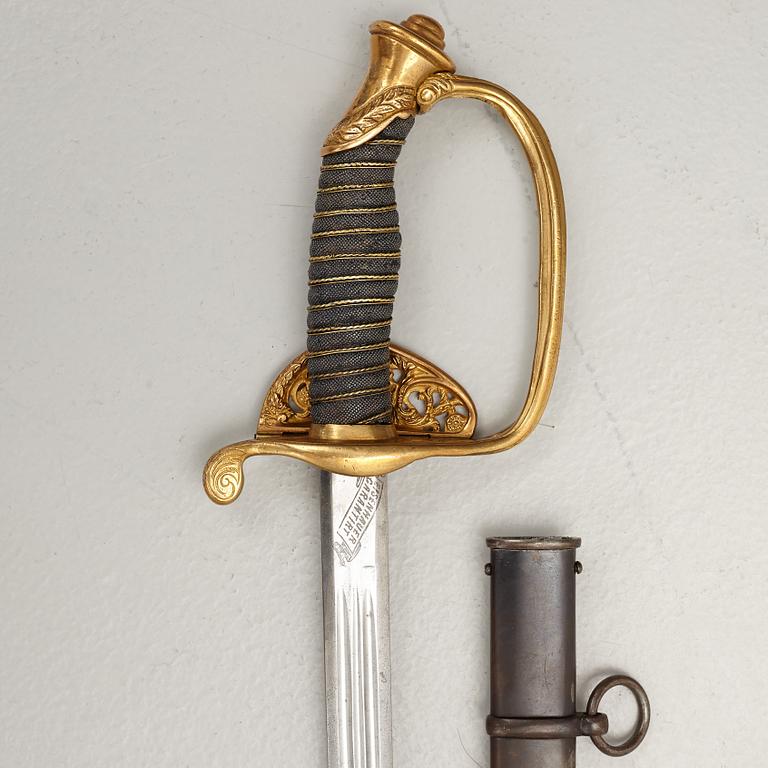 Sabel, för officer, Sachsen, 1800-talets slut.