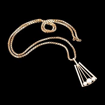 HALSSMYCKE, 18 k guld, Alton gruvvaru AB, Falköping, 1900-talets andra hälft. Tot vikt 15 g.