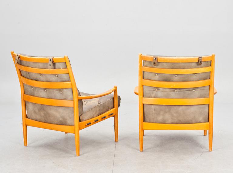 KARMSTOLAR, ett par, "Läckö", Ingemar Thillmarks, OPE Möbler.