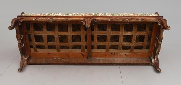 TRÅGSOFFA, rokoko, 1700-tal.