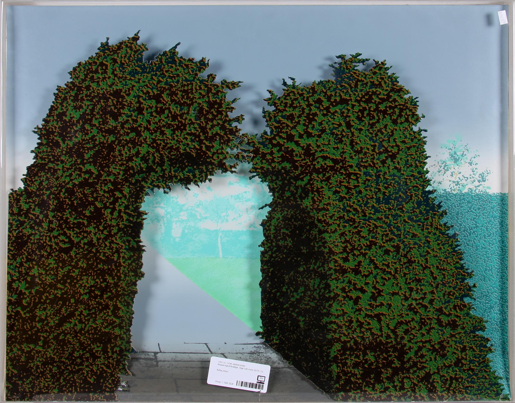 IVOR ABRAHAMS, färgseriegrafi/kollage. Sign och numr 22/75.