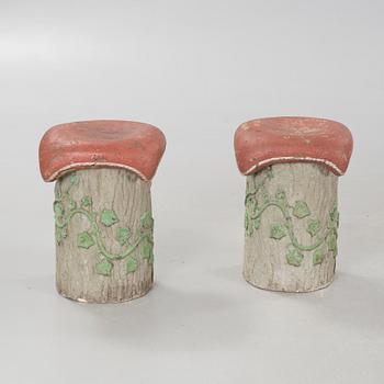 A pair of garden stools, first half of the 20th century.